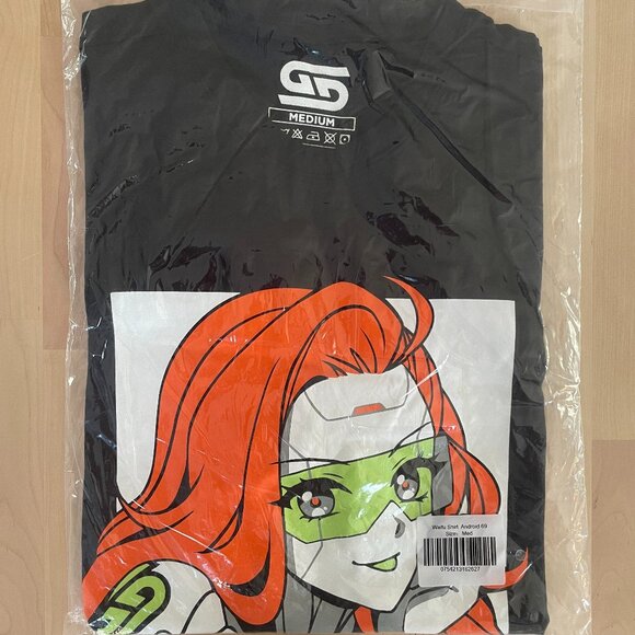 Gamer Supps Black Waifu Shirt S6.9: Android 69 T-Shirt size Medium NWT NEW - Picture 1 of 3